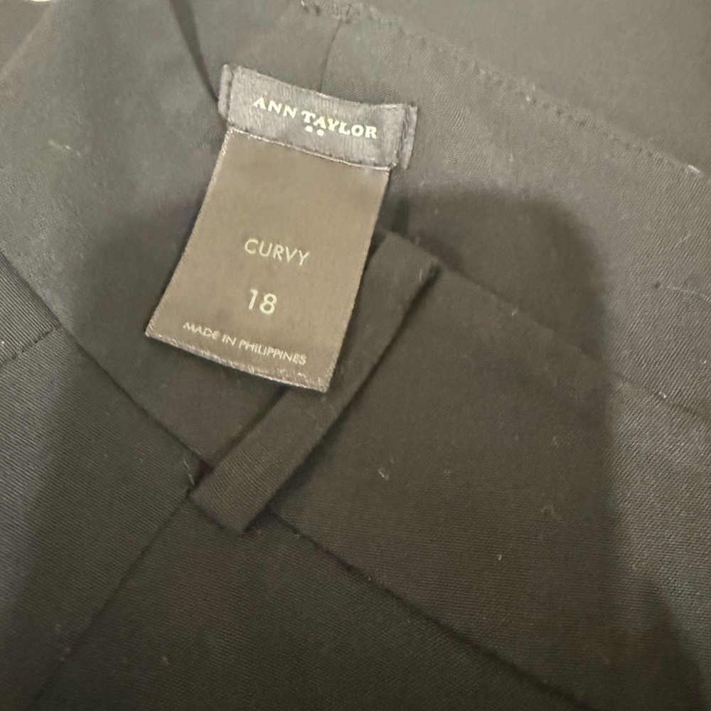 Ann Taylor Elegant Black Curvy Trousers